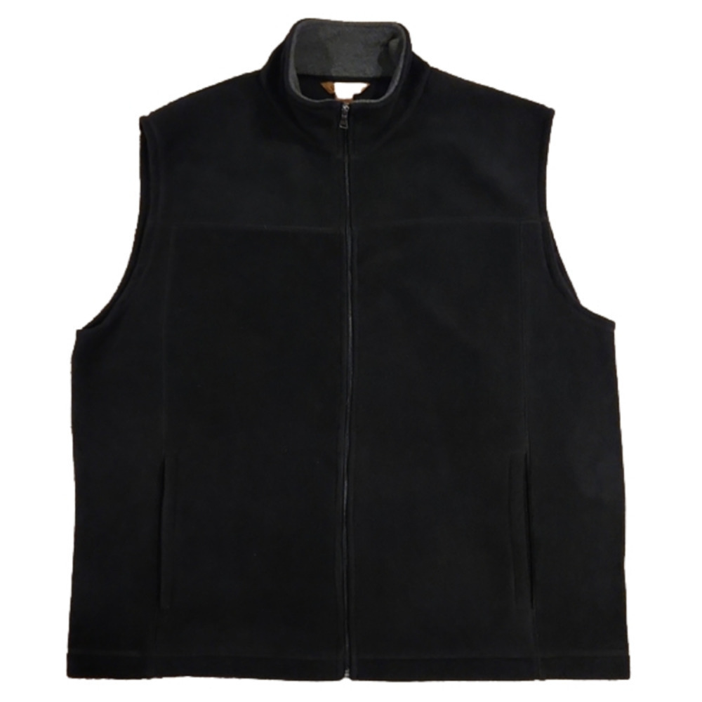 𝅺st. John's Bay Black Fleece Zip-Up Vest Jacket